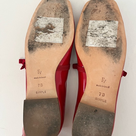 Frances Valentine Jude Red Patent Leather Women's Shoes with Bow Detail - Picture 7 of 7